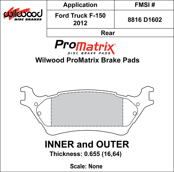 Brake Pad Plate #D1602