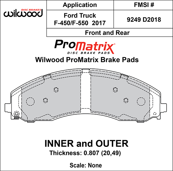Brake Pad Plate #D2018