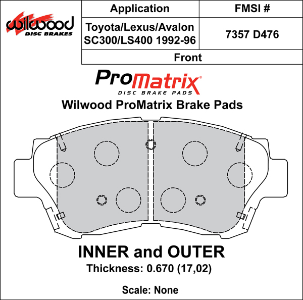 Brake Pad Plate #D476