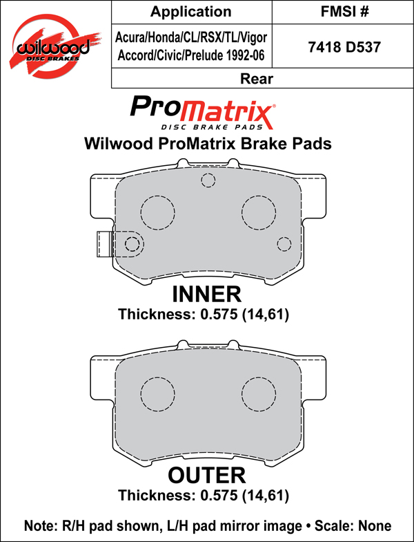 Brake Pad Plate #D537