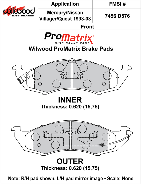 Brake Pad Plate #D576