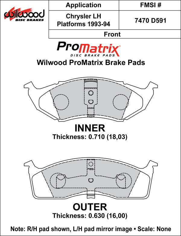 Brake Pad Plate #D591