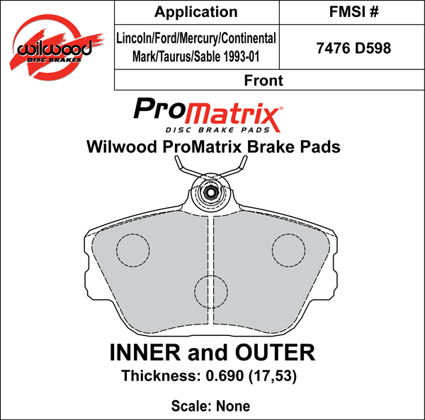 Brake Pad Plate #D598