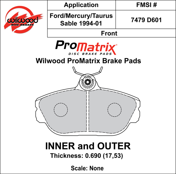 Brake Pad Plate #D601