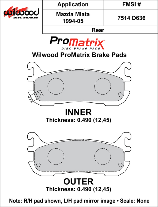 Brake Pad Plate #D636