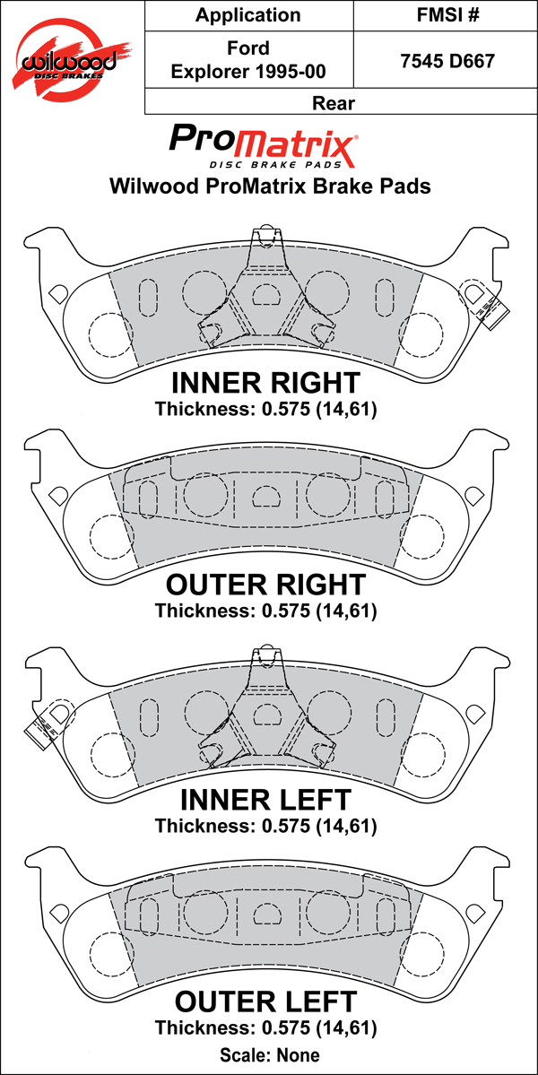 Brake Pad Plate #D667