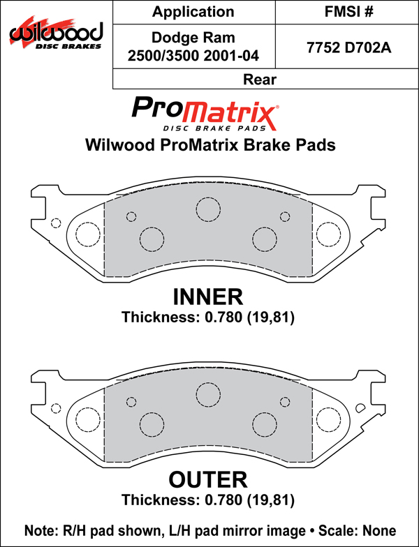 Brake Pad Plate #D702A