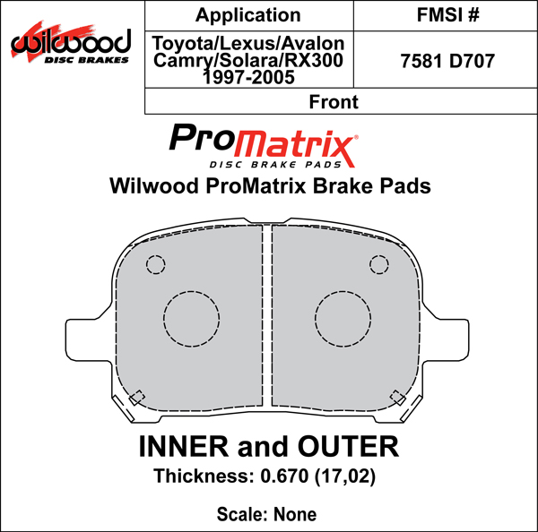 Brake Pad Plate #D707