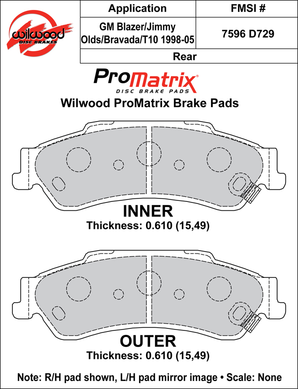 Brake Pad Plate #D729