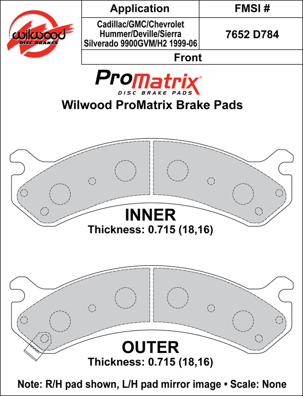 Brake Pad Plate #D784