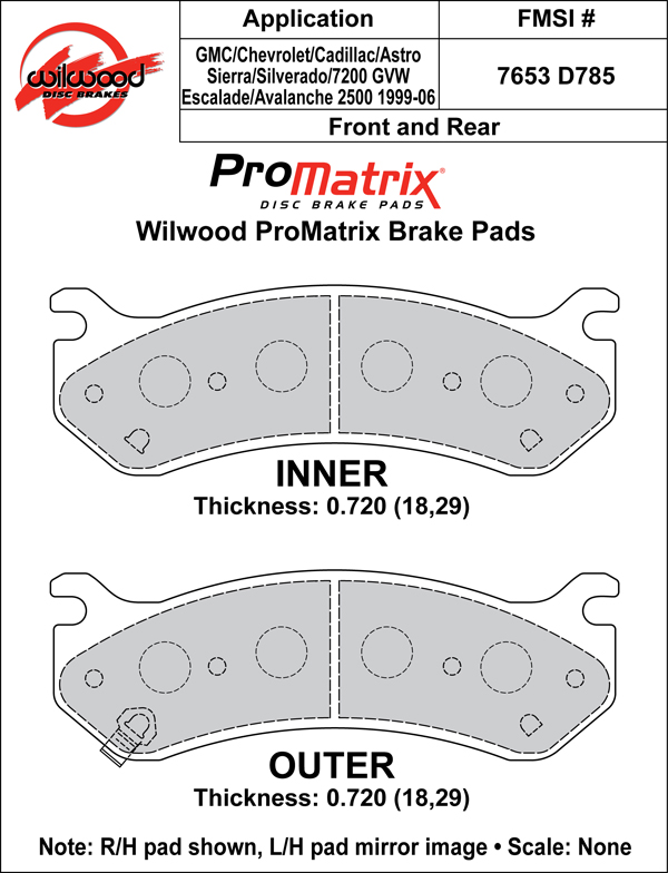 Brake Pad Plate #D785