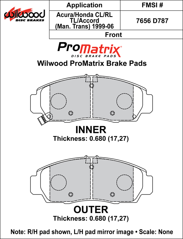 Brake Pad Plate #D787