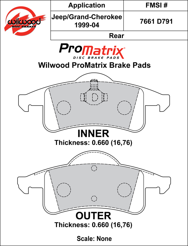 Brake Pad Plate #D791