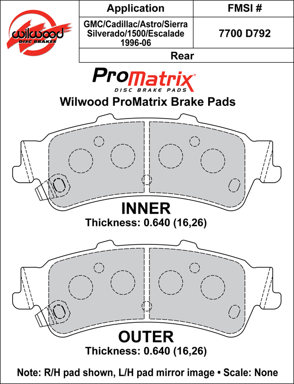 Brake Pad Plate #D792