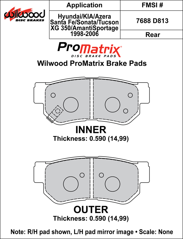 Brake Pad Plate #D813