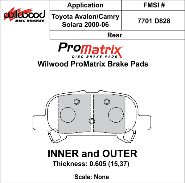 Brake Pad Plate #D828