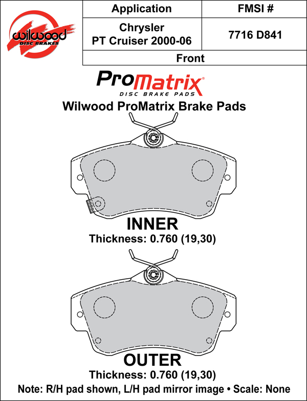 Brake Pad Plate #D841