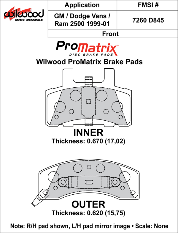 Brake Pad Plate #D845