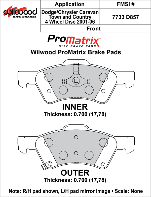Brake Pad Plate #D857