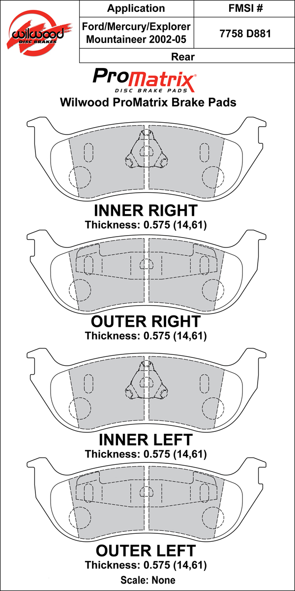 Brake Pad Plate #D881