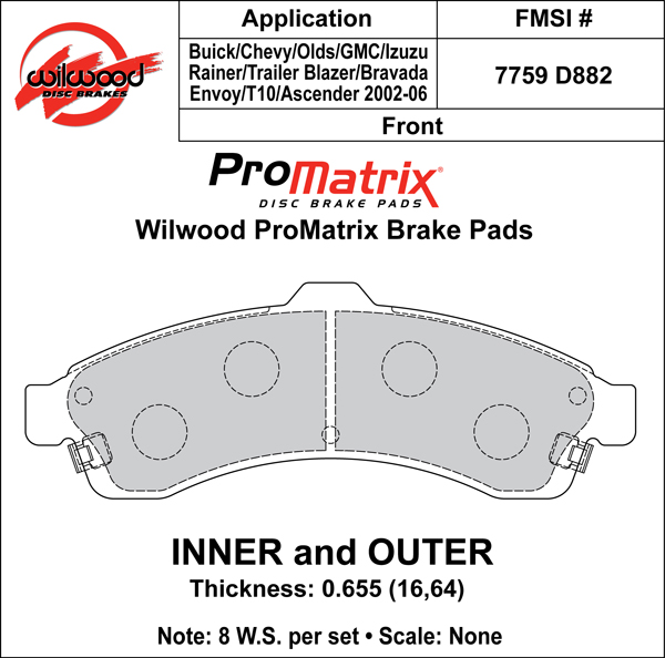 Brake Pad Plate #D882