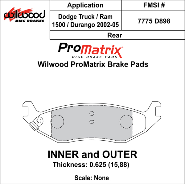 Brake Pad Plate #D898