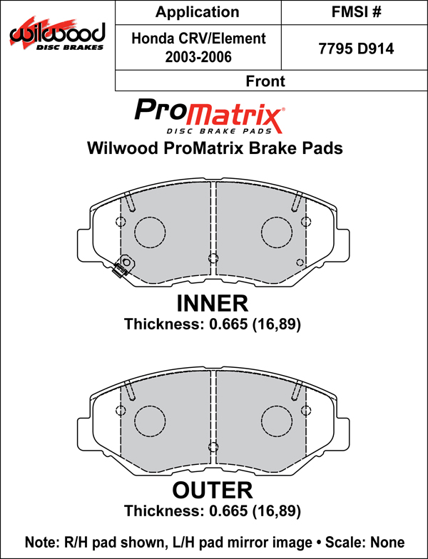 Brake Pad Plate #D914