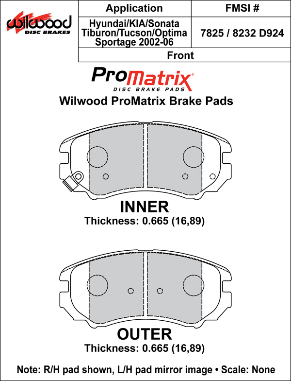 Brake Pad Plate #D924