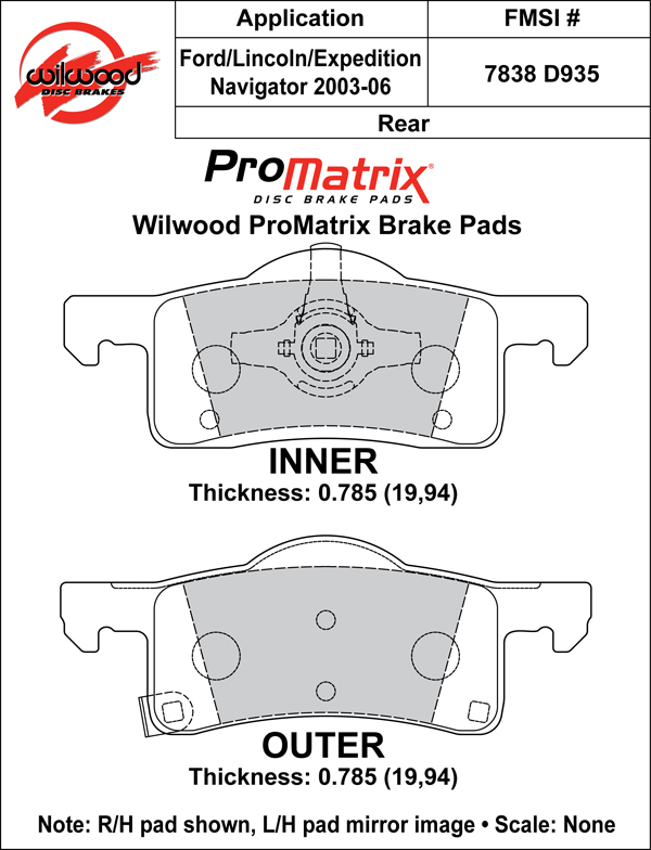 Brake Pad Plate #D935