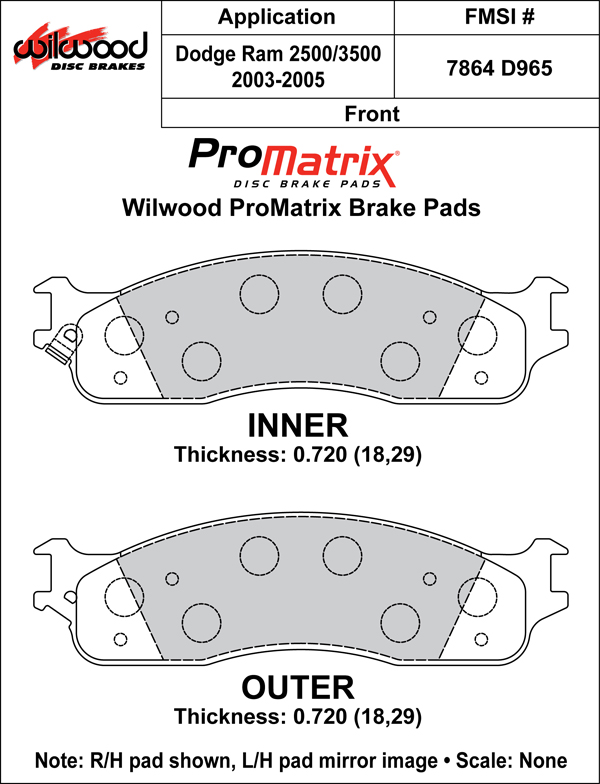 Brake Pad Plate #D965