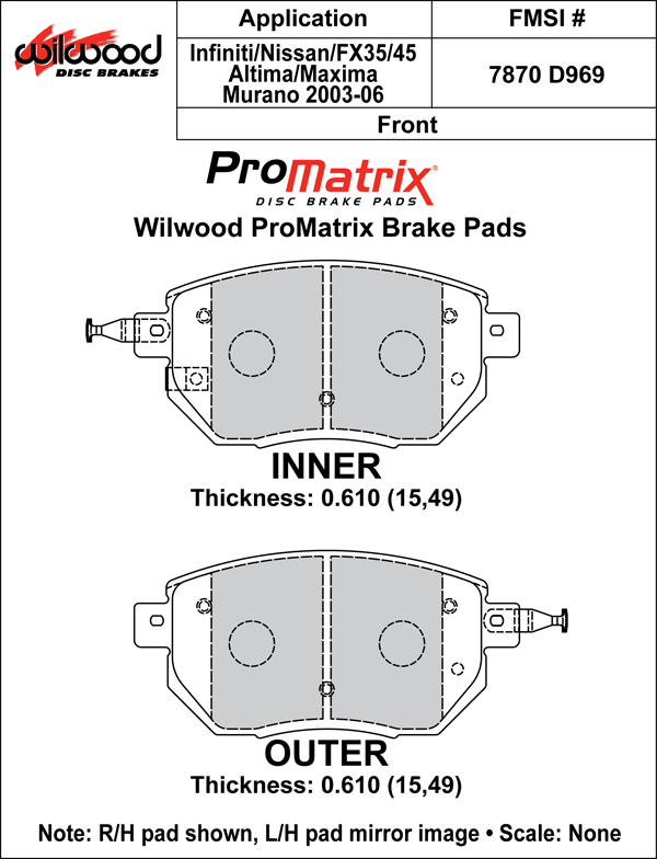 Brake Pad Plate #D969