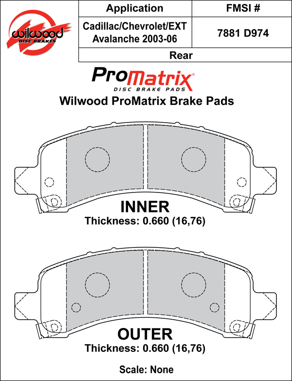 Brake Pad Plate #D974