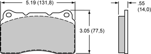 Brake Pad Plate #D1001