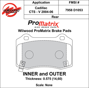 Brake Pad Plate #D1053