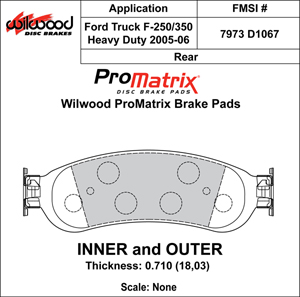 Brake Pad Plate #D1067