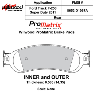 Brake Pad Plate #D1067A