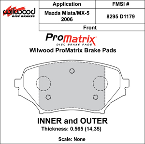 Brake Pad Plate #D1179