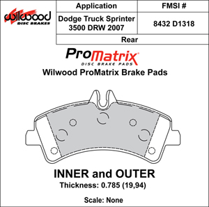 Brake Pad Plate #D1318