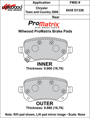 Brake Pad Plate #D1326