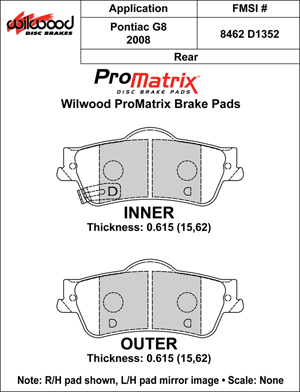 Brake Pad Plate #D1352