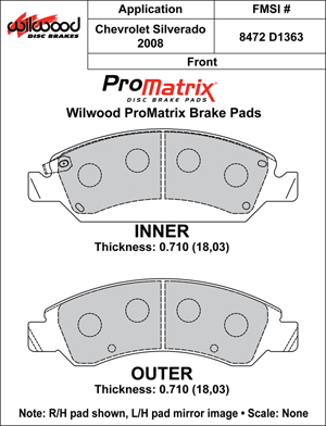 Brake Pad Plate #D1363