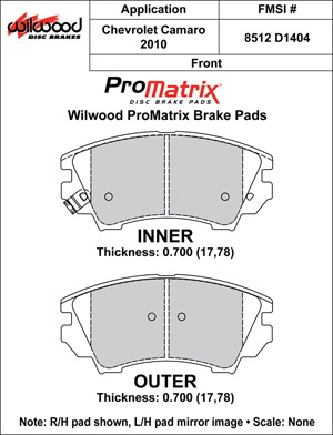 Brake Pad Plate #D1404