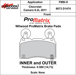 Brake Pad Plate #D1474