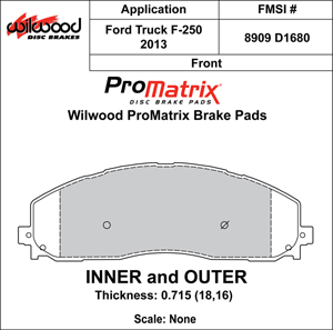 Brake Pad Plate #D1680