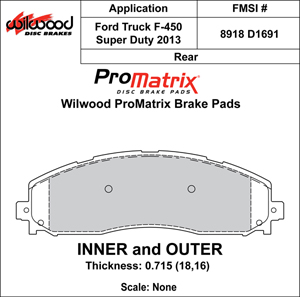 Brake Pad Plate #D1691
