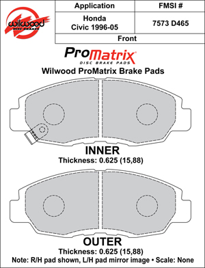 Brake Pad Plate #D465