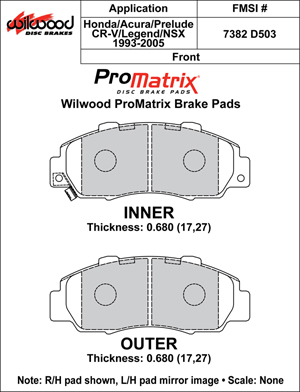 Brake Pad Plate #D503