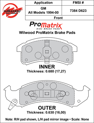 Brake Pad Plate #D623