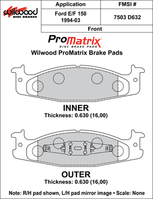 Brake Pad Plate #D632