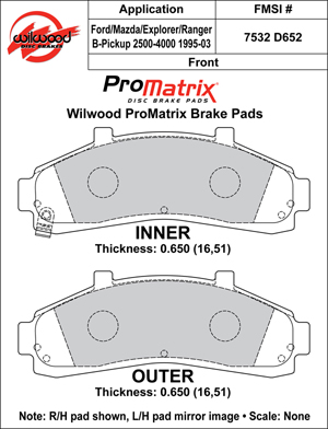 Brake Pad Plate #D652